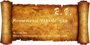 Rovenszky Viktória névjegykártya